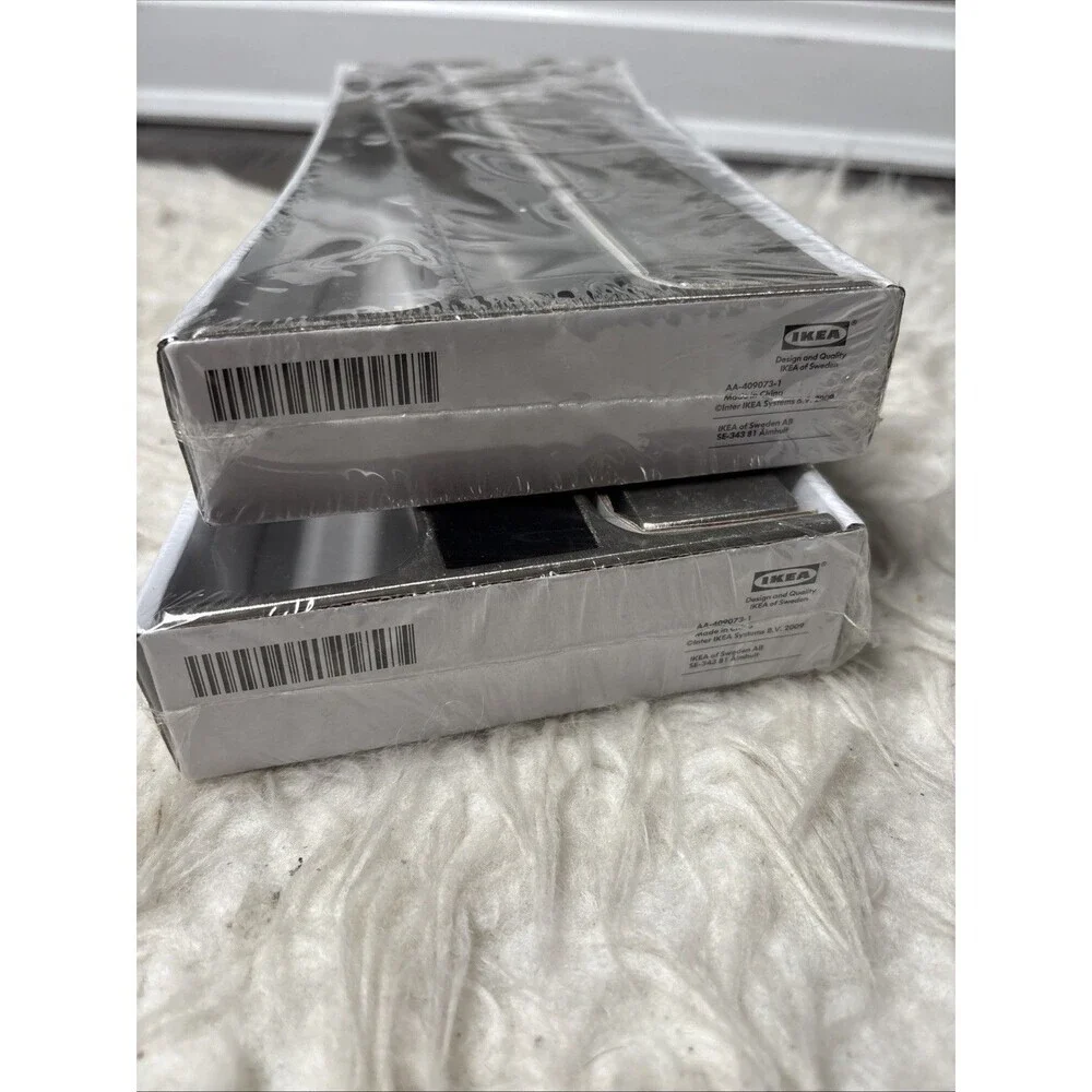 IKEA EKBY BJÄRNUM Shelf Brackets Stainless Steel 11” 28cm NEW Sealed Lot of 2